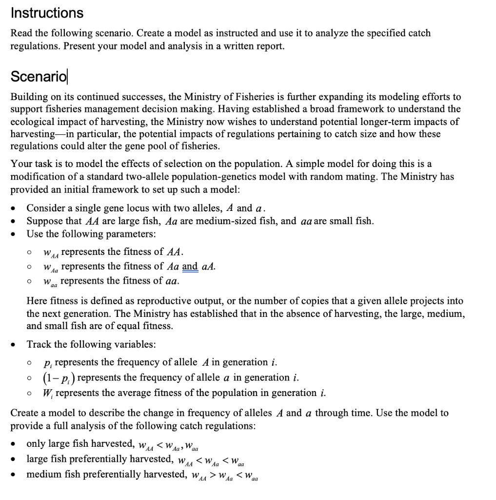Mathematical Modeling Question Construct a Model and