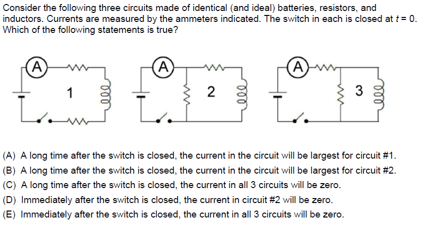 Solved Consider The Following Three Circuits Made Of | Chegg.com