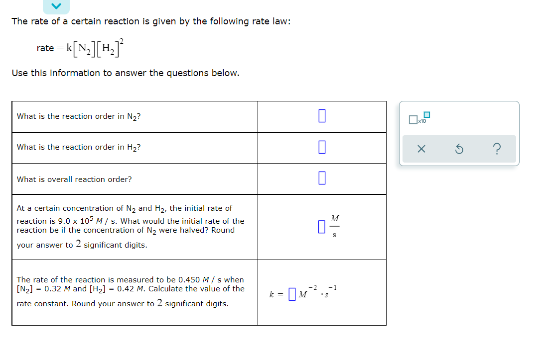 Solved The Rate Of A Certain Reaction Is Given By The | Chegg.com