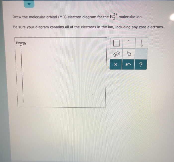 Solved Draw the molecular orbital (MO) electron diagram for | Chegg.com