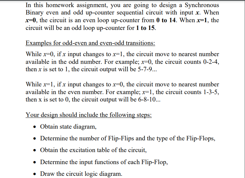 Solved In this homework assignment, you are going to design | Chegg.com