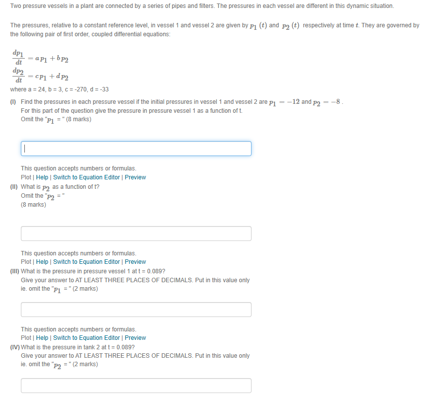 Solved Find The Pressures In Each Pressure Vessel If The | Chegg.com