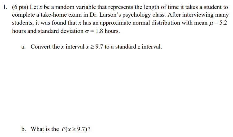 Solved Let x be a random variable that represents the length | Chegg.com