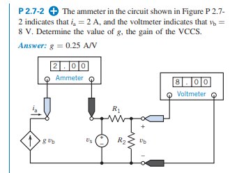 Solved P 2.7-2 ⊕ The ammeter in the circuit shown in Figure | Chegg.com