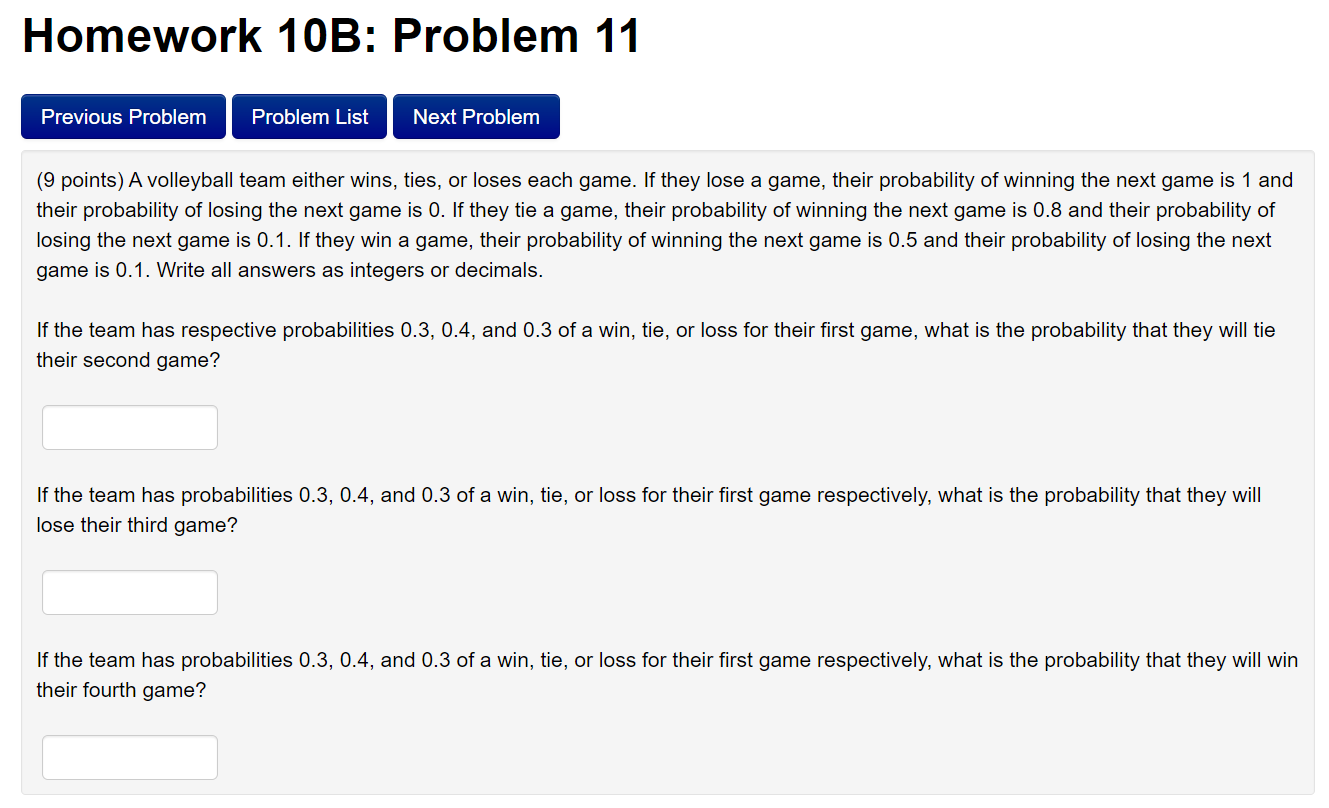 Solved Homework 10B: Problem 11 Previous Problem Problem | Chegg.com