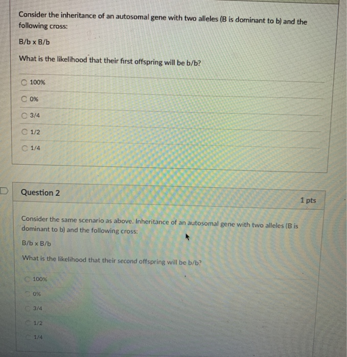 Solved Consider The Inheritance Of An Autosomal Gene With | Chegg.com