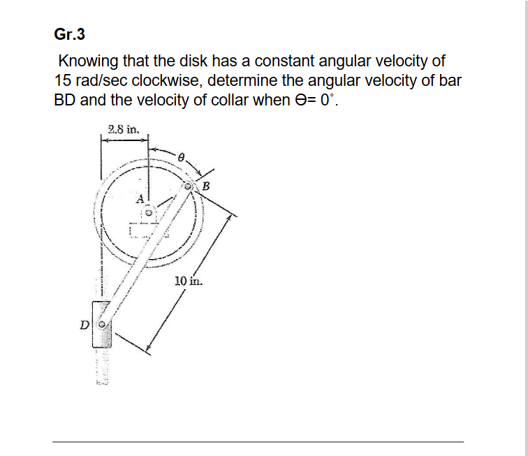 Solved Gr. 3Knowing that the disk has a constant angular | Chegg.com