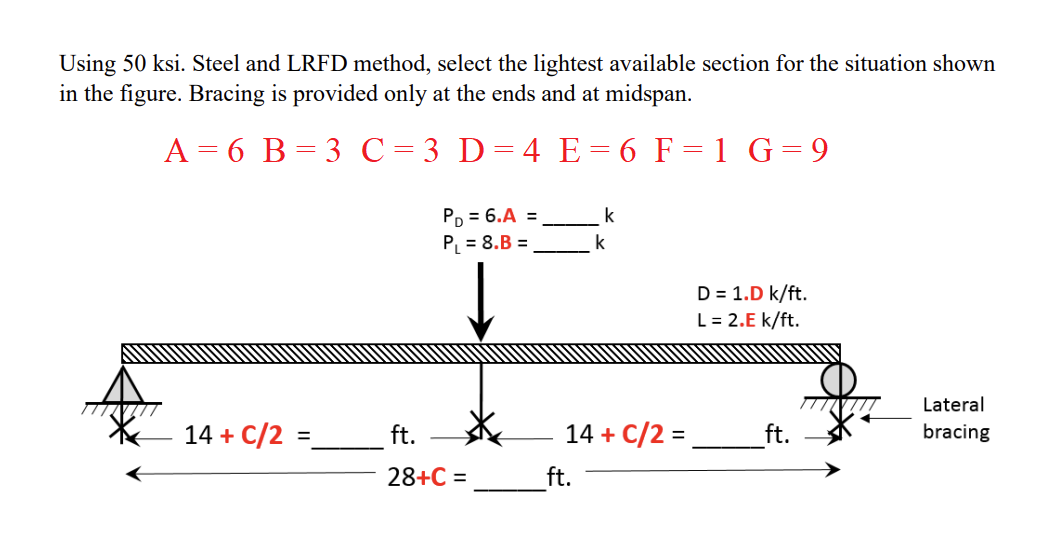 Solved Using 50 ﻿ksi . ﻿Steel and LRFD method, select the | Chegg.com