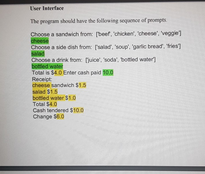 Solved Problem Statement: Create a Python program for the | Chegg.com