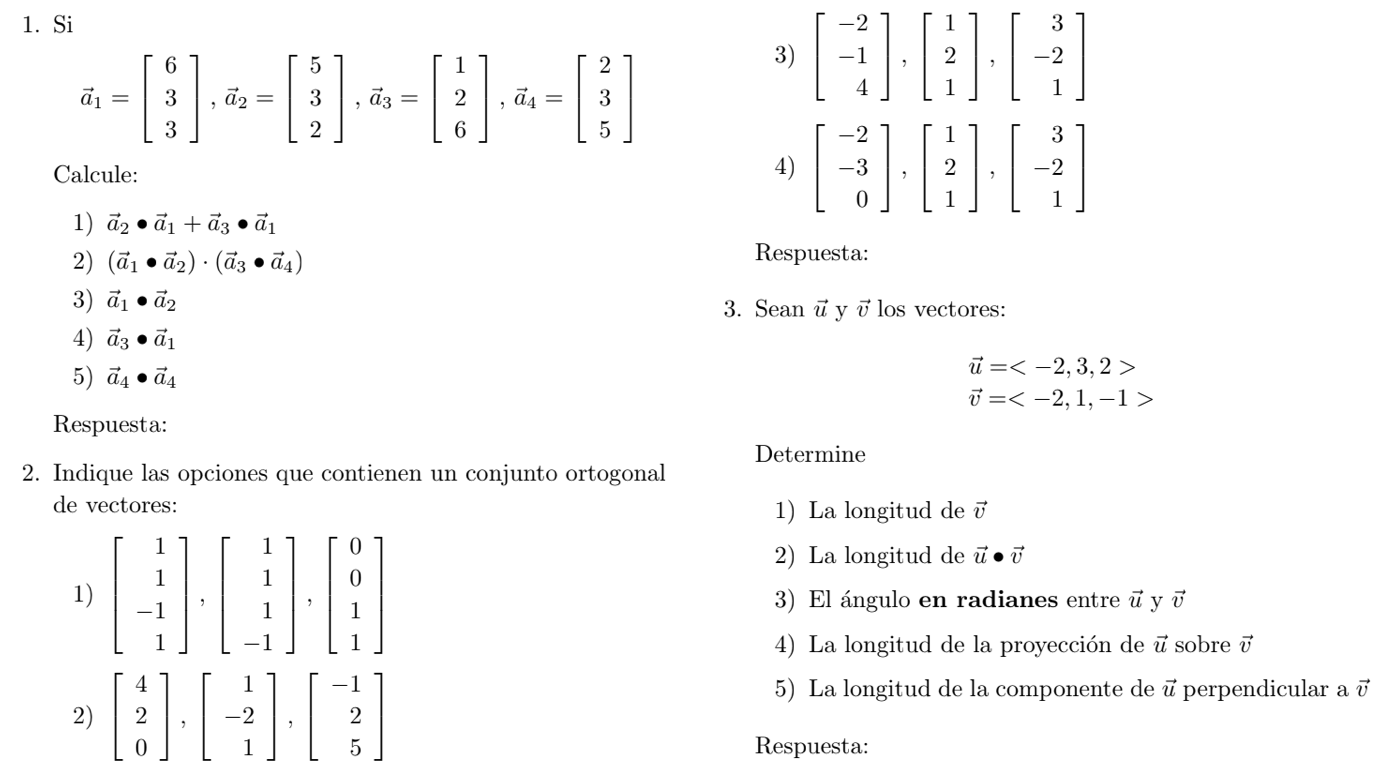 3) \( \left[\begin{array}{r}-2 \\ -1 \\ 4\end{array}\right],\left[\begin{array}{l}1 \\ 2 \\ 1\end{array}\right],\left[\begin{