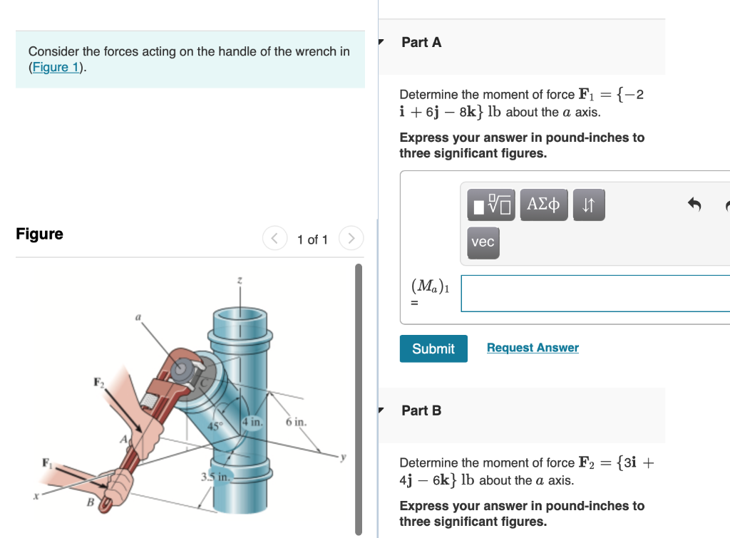 Solved Consider the forces acting on the handle of the | Chegg.com