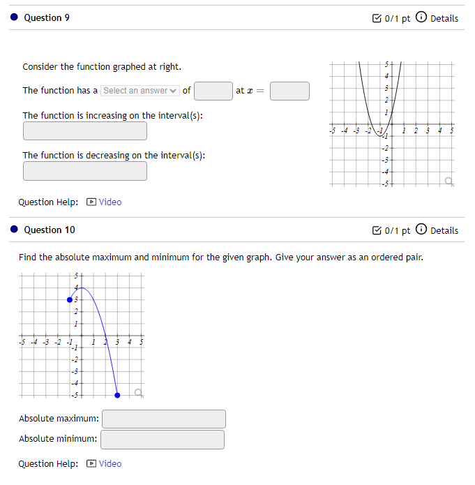 Solved The function is increasing on the interval(s): The | Chegg.com