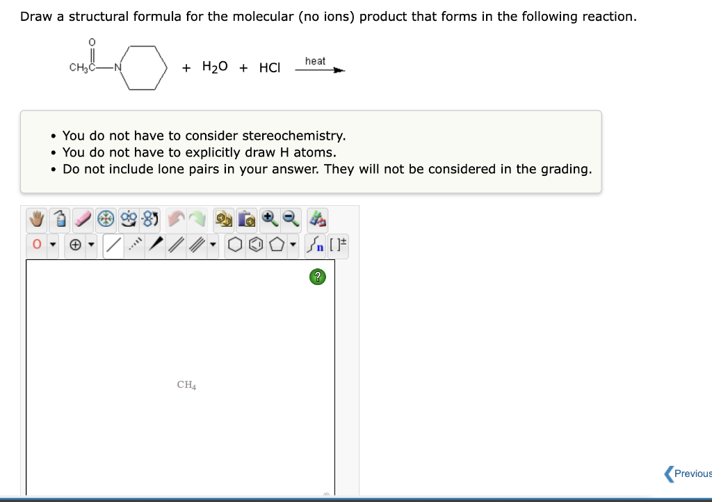 Solved Draw a structural formula for the molecular (no ions) | Chegg.com