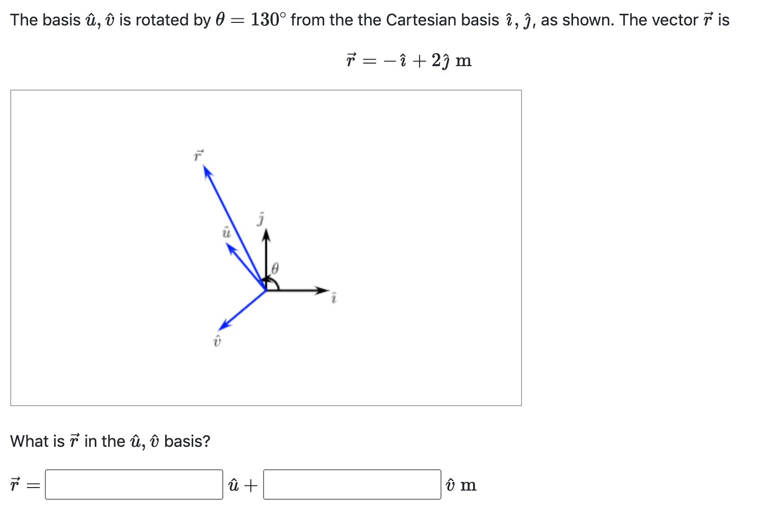 Solved 274 Change Vector Basis With Offset The Basis U Chegg Com