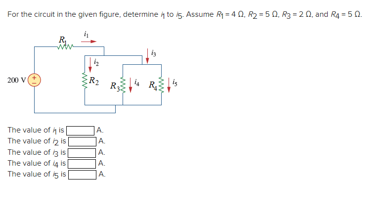 Solved For the circuit in the given figure, determine i to | Chegg.com