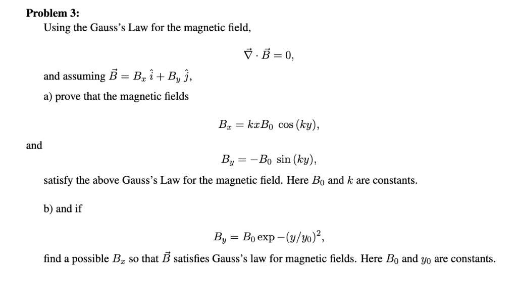 Solved Problem 3 Using the Gauss's Law for the