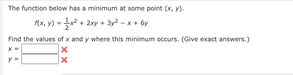 find the minimum value of the function y x 1 x