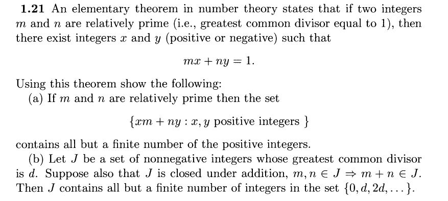 Solved 1.21 An Elementary Theorem In Number Theory States | Chegg.com