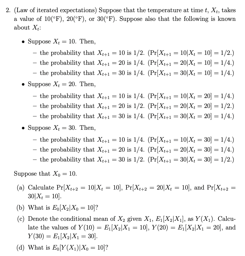 Solved (Law Of Iterated Expectations) Suppose That The | Chegg.com