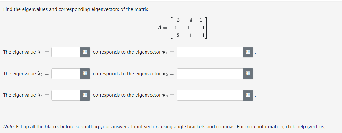 Solved Find The Eigenvalues And Corresponding Eigenvectors | Chegg.com