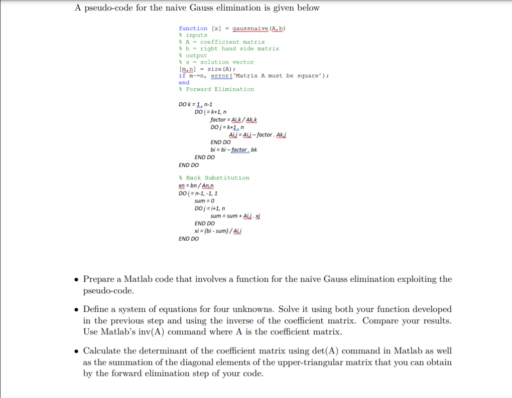 Solved Must Be A Matlab Code And Can You Write The Answer So | Chegg.com