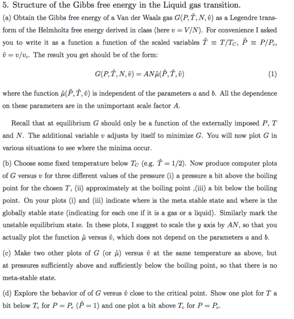 5 Structure Of The Gibbs Free Energy In The Liqui Chegg Com