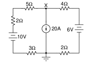 Solved Find the voltage (in V) at node X, using Nodal | Chegg.com