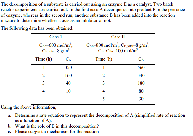 Question 3 A Preliminary Experiment Set Of Chegg Com