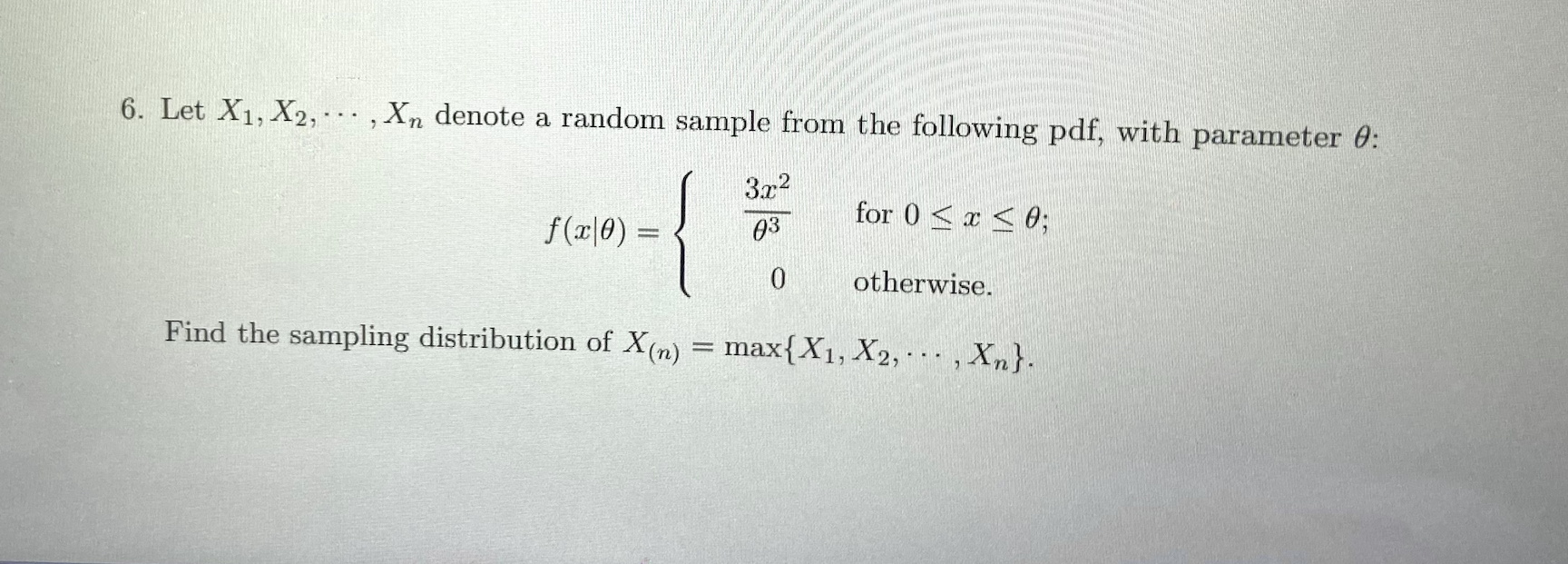 Solved Let X1 X2 Xn Denote A Random Sample From The