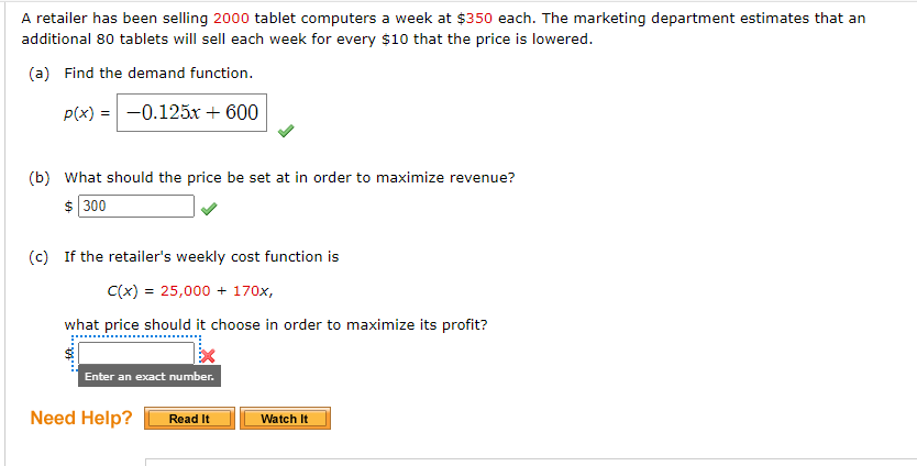 Solved A Retailer Has Been Selling 2000 ﻿tablet Computers A | Chegg.com