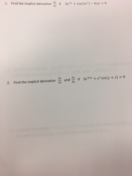 derivative of 5e xy