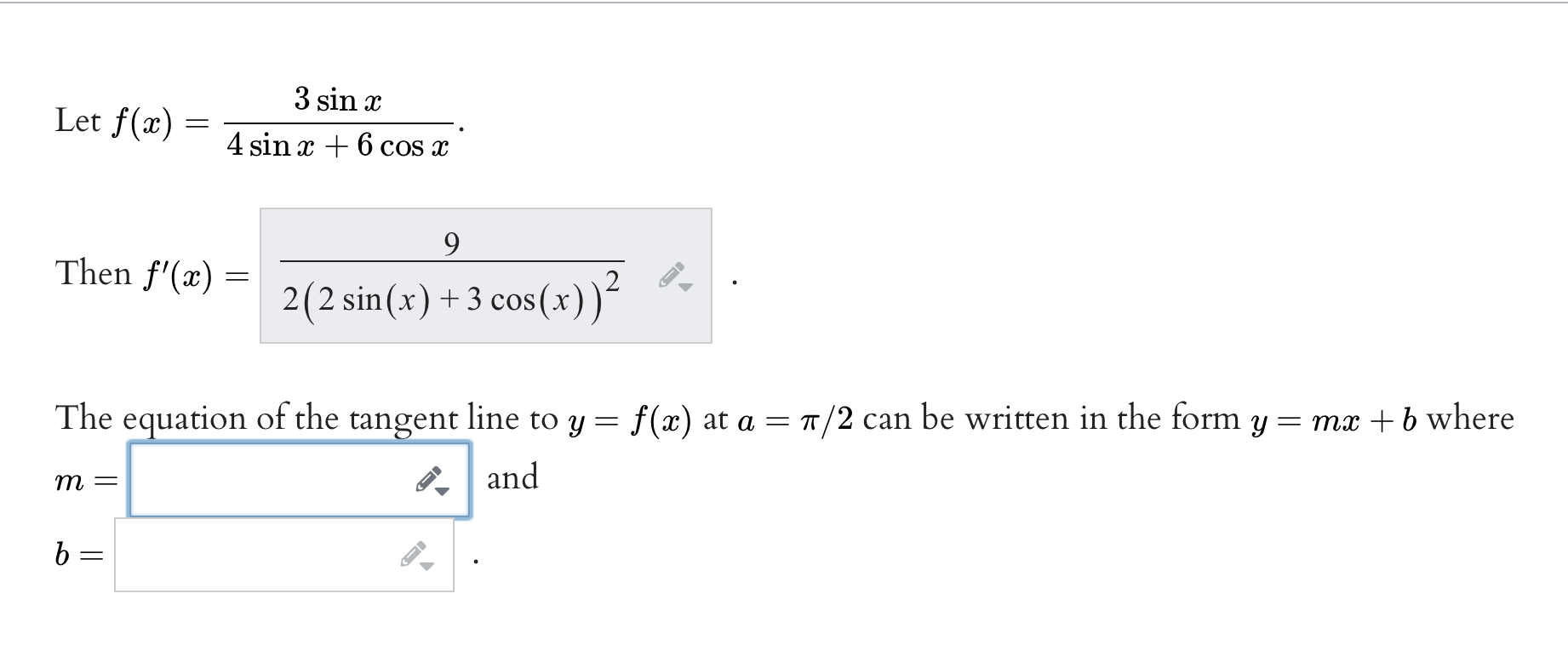 Solved Let F(x)=4sinx+6cosx3sinx. Then | Chegg.com