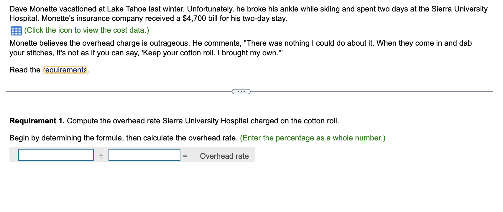 Solved Chapter 15 Question 1 Cost AllocationDave