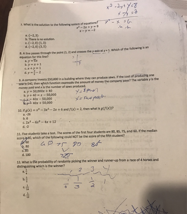 Solved メ 3 7 What Is The Solution To The Following Sys Chegg Com