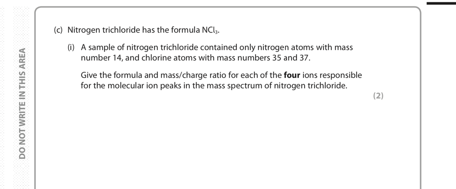WHAT IS THE FORMULA FOR NITROGEN TRICHLORIDE visual data 4