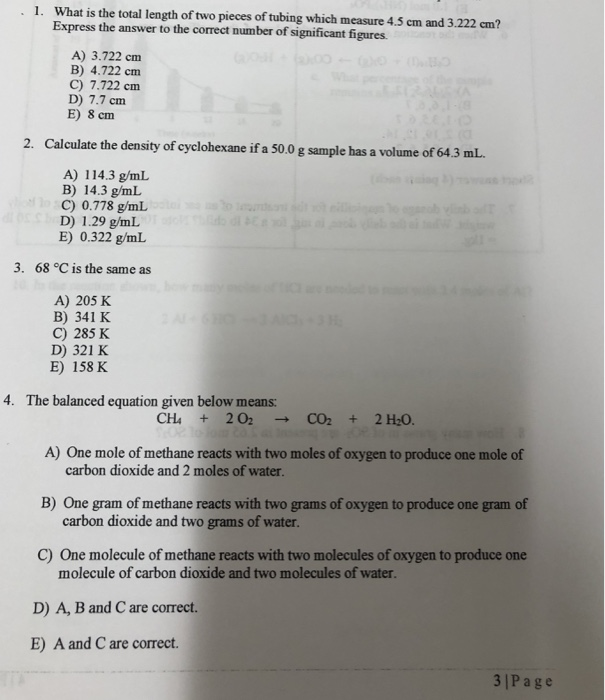Solved 1. What is the total length of two pieces of tubing