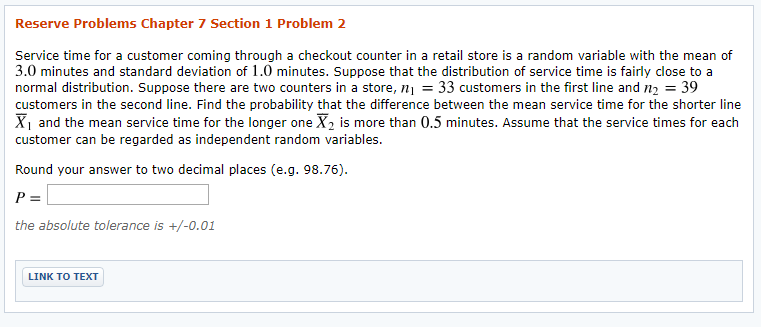Solved Reserve Problems Chapter 7 Section 1 Problem 2 | Chegg.com