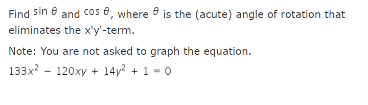 Solved Find sinθ and cosθ, where θ is the (acute) angle of | Chegg.com