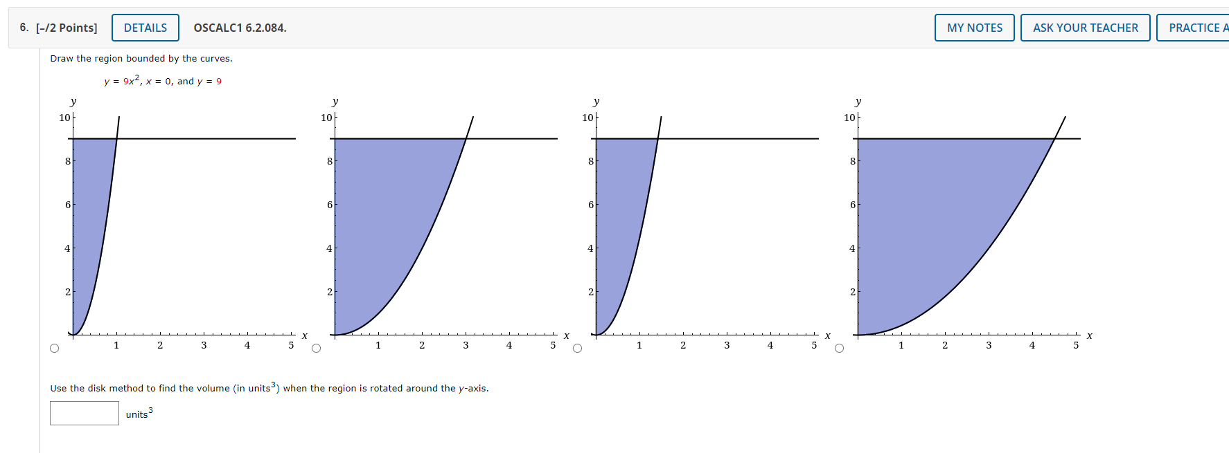 Solved Draw the region bounded by the curves. Use the disk | Chegg.com