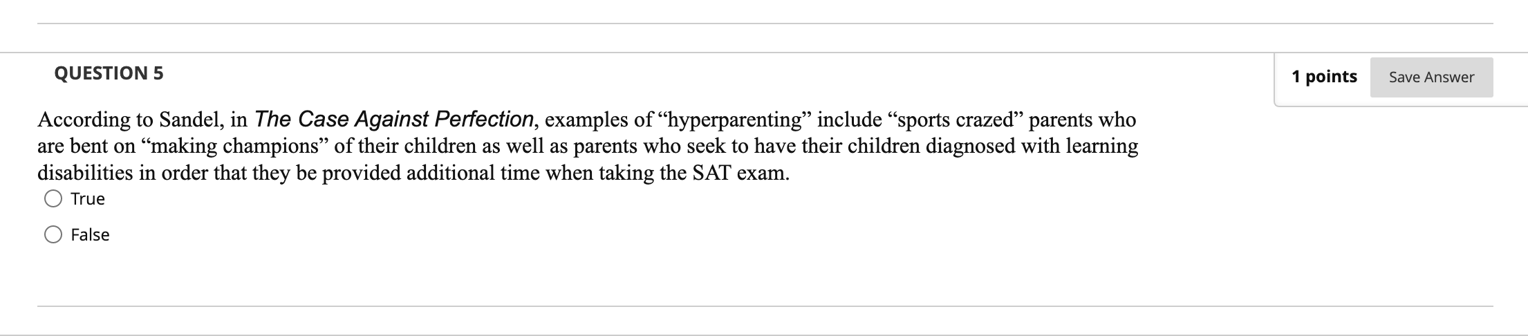 Solved According to Sandel, in The Case Against Perfection, | Chegg.com