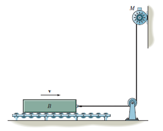 Solved The 300 kg bar B, originally at rest, is towed over | Chegg.com