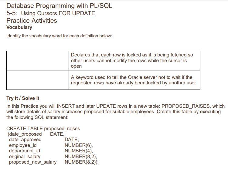 Oracle - Program with PL/SQL - Lession 08