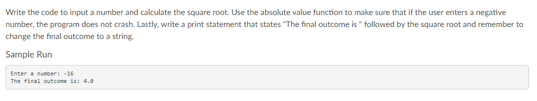 Solved Write the code to input a number and calculate the | Chegg.com