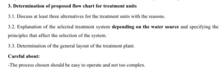 Solved 3. Determination of proposed flow chart for treatment | Chegg.com