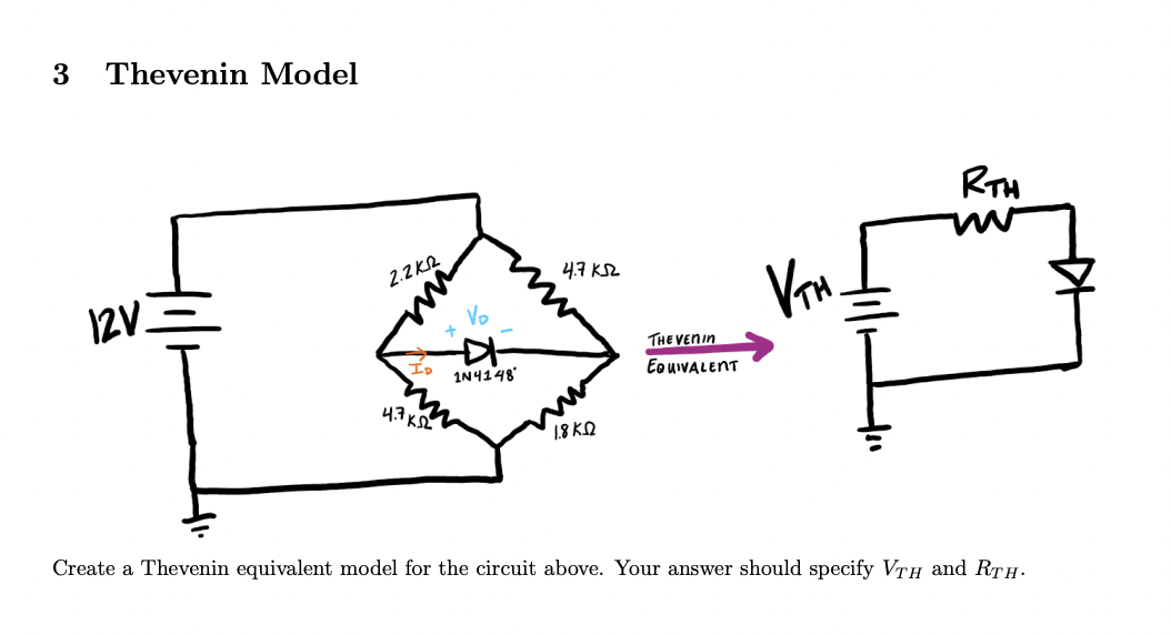 Solved 3 Thevenin Model Create A Thevenin Equivalent Model