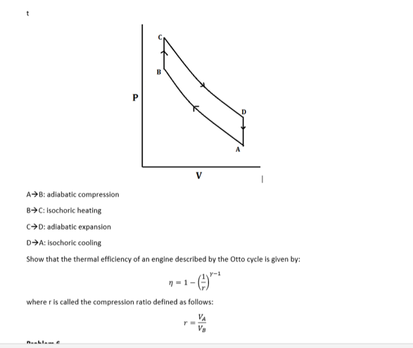 Solved B A+B: adiabatic compression B+C: Isochoric heating | Chegg.com