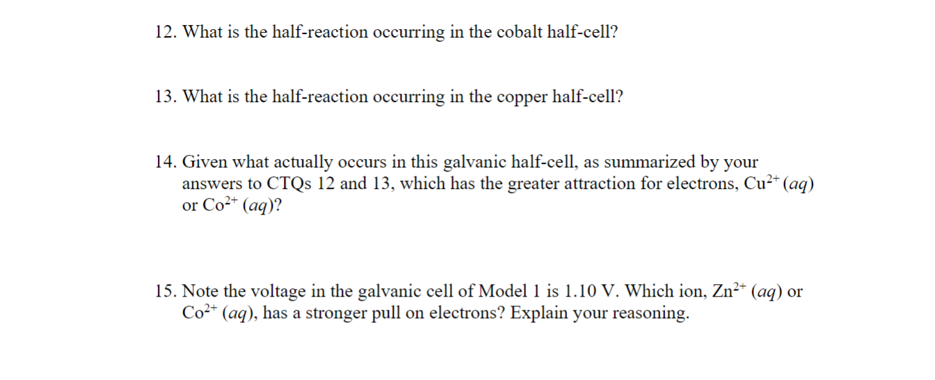 Solved Model 3: Electron Pulling Strength The Chemical | Chegg.com