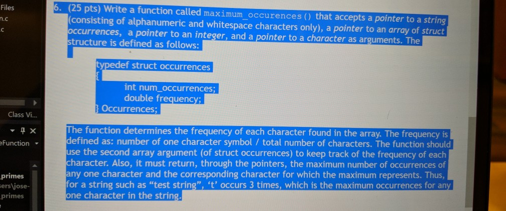 Solved Files 6. (25 pts) Write a function called maximum | Chegg.com