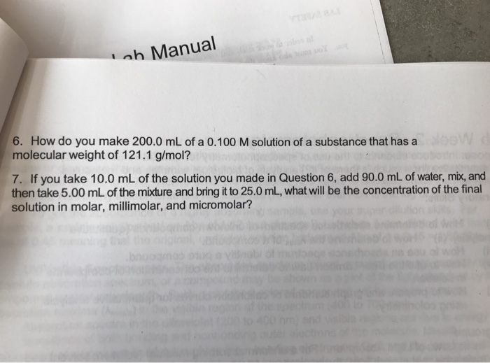 Solved How do you make 200.0 mL of a 0.100 M solution of a | Chegg.com