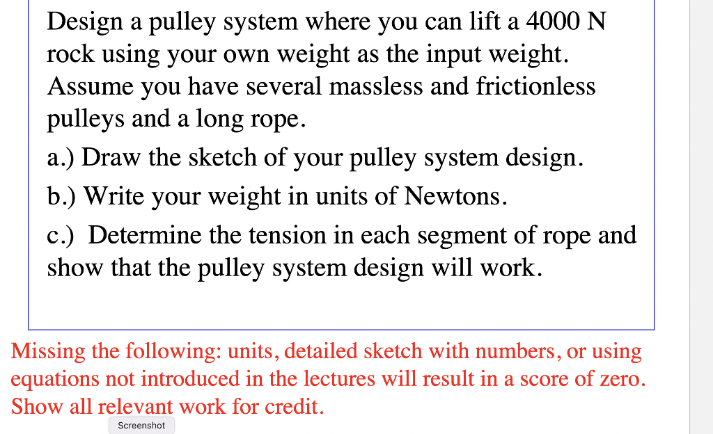 Rope pulley deals system design